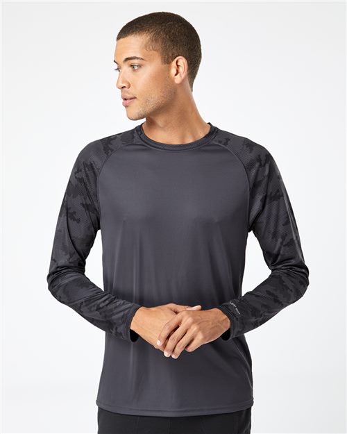 Unisex Cayman Performance Camo Colorblocked Long Sleeve T-Shirt - 10524