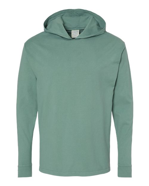 Unisex Garment-Dyed Jersey Hooded Long Sleeve T-Shirt - 11285