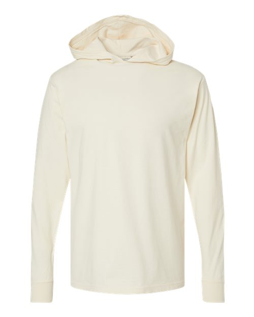 Unisex Garment-Dyed Jersey Hooded Long Sleeve T-Shirt - 11285