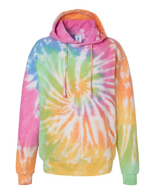 Unisex Tie-Dyed Cloud Inside-Out Fleece Hooded Sweatshirt - 11509