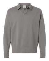 Unisex Garment-Dyed Polo Collar Sweatshirt - 11687