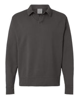 Unisex Garment-Dyed Polo Collar Sweatshirt - 11687