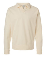 Unisex Garment-Dyed Polo Collar Sweatshirt - 11687