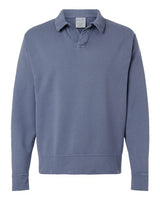 Unisex Garment-Dyed Polo Collar Sweatshirt - 11687