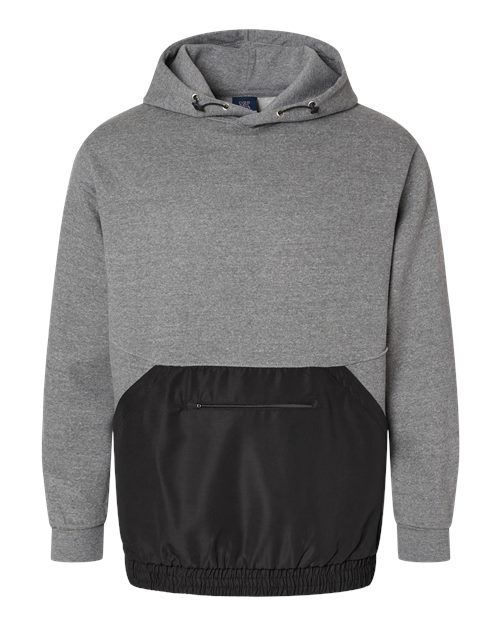 Unisex Mixed Media Hooded Sweatshirt - 11768