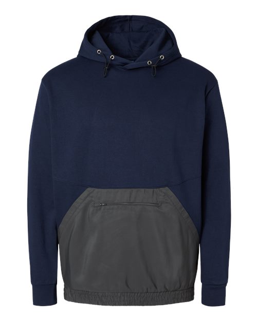 Unisex Mixed Media Hooded Sweatshirt - 11768