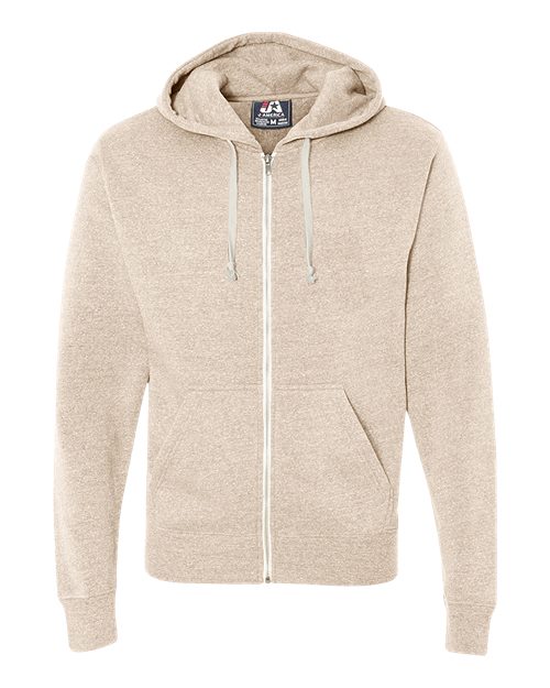 Men's Triblend Full-Zip Hooded Sweatshirt - 4249