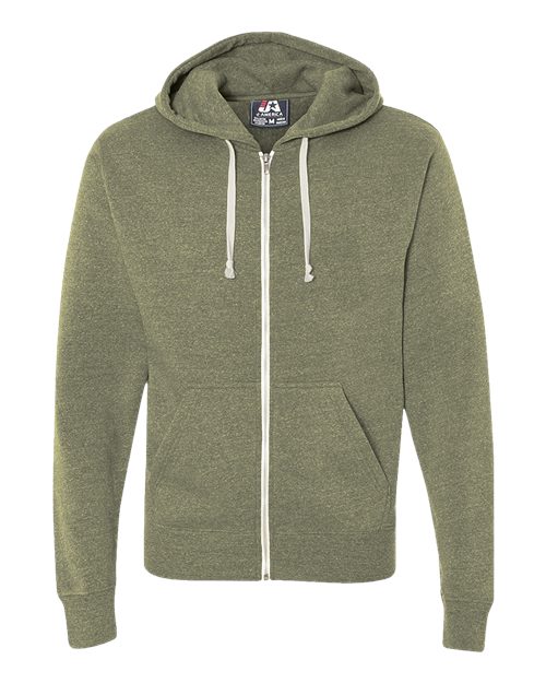 Men's Triblend Full-Zip Hooded Sweatshirt - 4249