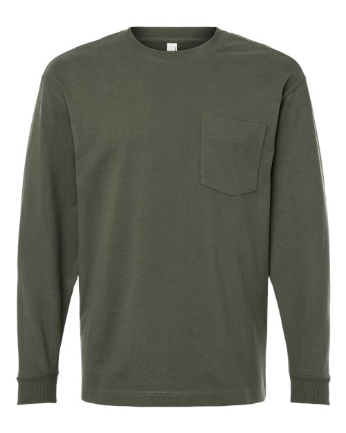 Unisex Super Heavyweight Long Sleeve Pocket Tee - 12438