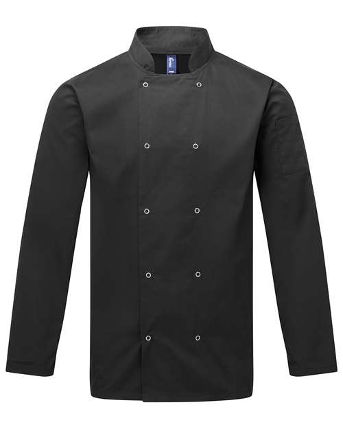 Unisex Ten Studded Front Chef Coat - 12987