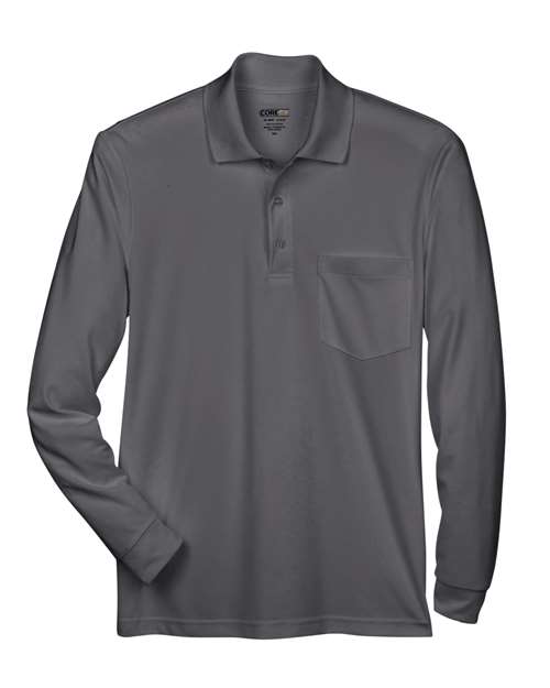 Men's Pinnacle Performance Long Sleeve Piqué Polo with Pocket - 13186