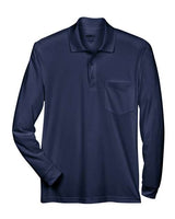 Men's Pinnacle Performance Long Sleeve Piqué Polo with Pocket - 13186