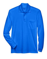 Men's Pinnacle Performance Long Sleeve Piqué Polo with Pocket - 13186