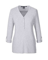 Women's Perfect Fit™ Y-Placket Convertible Sleeve Knit Top