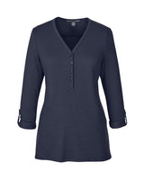 Women's Perfect Fit™ Y-Placket Convertible Sleeve Knit Top