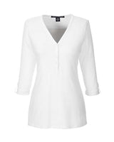 Women's Perfect Fit™ Y-Placket Convertible Sleeve Knit Top