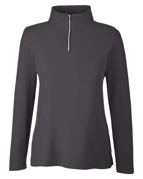 Women's Fusion ChromaSoft™ Pique Quarter-Zip Pullover - 13205
