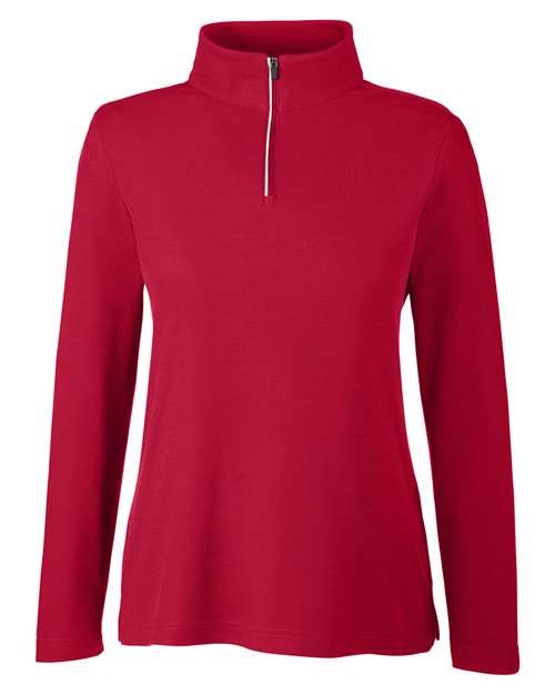 Women's Fusion ChromaSoft™ Pique Quarter-Zip Pullover - 13205