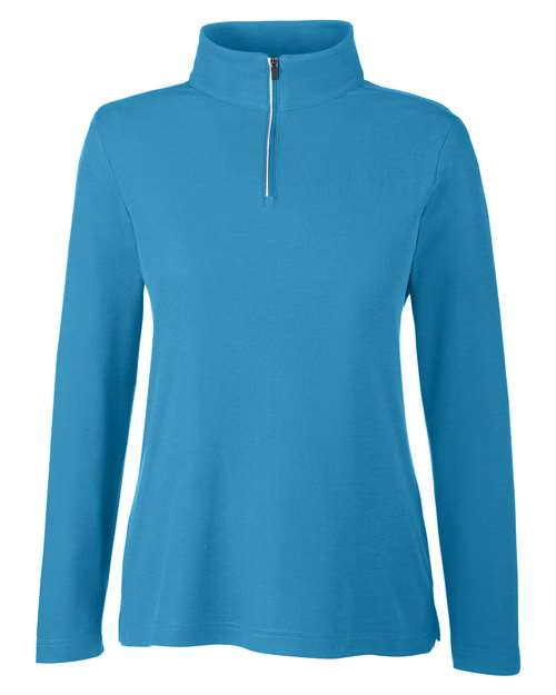Women's Fusion ChromaSoft™ Pique Quarter-Zip Pullover - 13205
