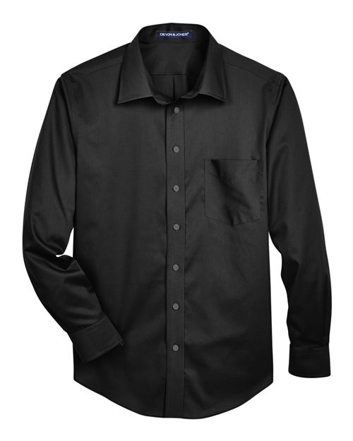 Men's Crown Collection® Solid Stretch Twill Woven Dress Shirt - 13239