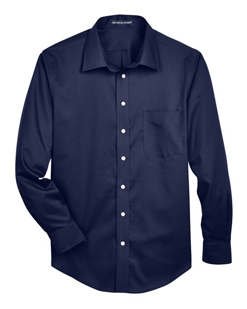 Men's Crown Collection® Solid Stretch Twill Woven Dress Shirt - 13239