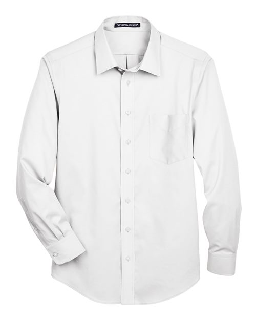 Men's Crown Collection® Solid Stretch Twill Woven Dress Shirt - 13239