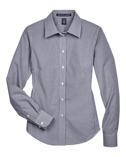 Women's Crown Collection® Gingham Check Woven Dress Shirt - 13243