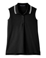 Women's CrownLux Performance® Plaited Tipped Sleeveless Polo - 13280