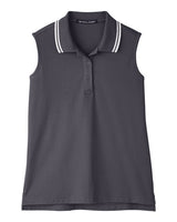 Women's CrownLux Performance® Plaited Tipped Sleeveless Polo - 13280