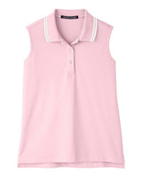 Women's CrownLux Performance® Plaited Tipped Sleeveless Polo - 13280