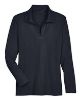 Women's CrownLux Performance® Plaited Long Sleeve Polo - 13286