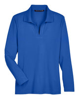 Women's CrownLux Performance® Plaited Long Sleeve Polo - 13286