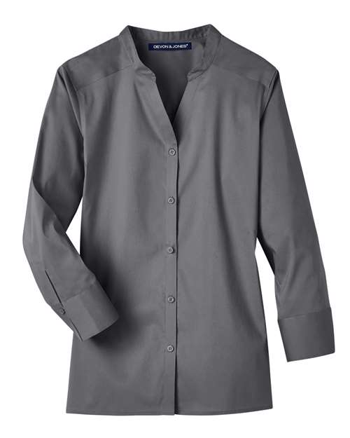 Women's Crown Collection® Stretch Broadcloth Three-Quarter Sleeve Blouse