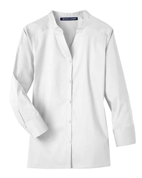 Women's Crown Collection® Stretch Broadcloth Three-Quarter Sleeve Blouse