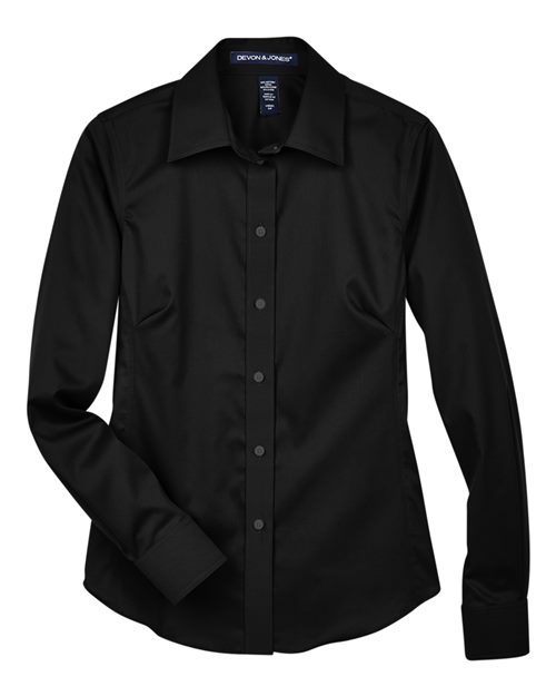 Women's Crown Collection® Solid Stretch Twill Woven Dress Shirt - 13313