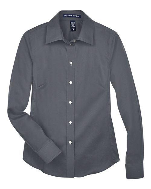 Women's Crown Collection® Solid Stretch Twill Woven Dress Shirt - 13313