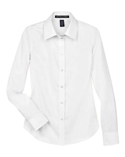 Women's Crown Collection® Solid Stretch Twill Woven Dress Shirt - 13313