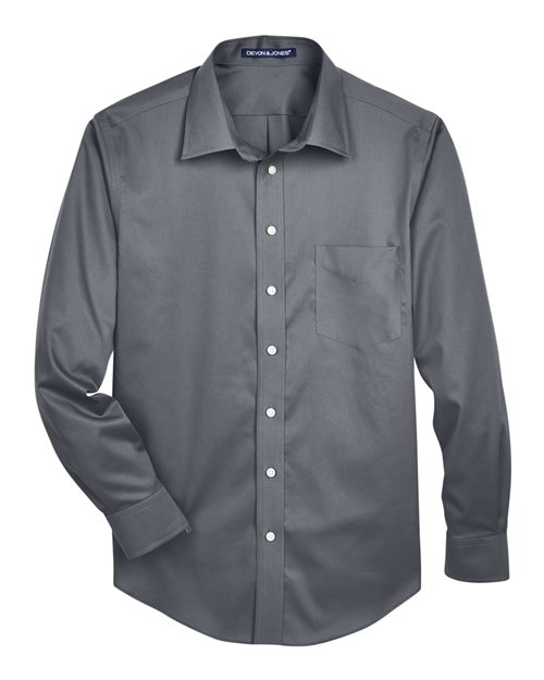 Men's Tall Crown Collection® Solid Stretch Twill Woven Dress Shirt - 13336