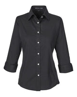 Women's Perfect Fit™ Three-Quarter Sleeve Stretch Poplin Dress Shirt