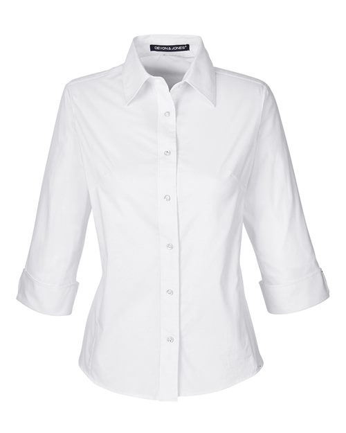 Women's Perfect Fit™ Three-Quarter Sleeve Stretch Poplin Dress Shirt - 13337
