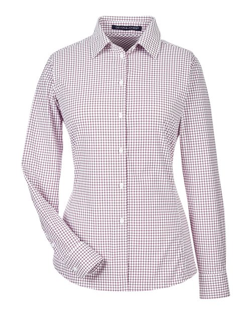 Women's CrownLux Performance® Micro Windowpane Woven Dress Shirt - 13376