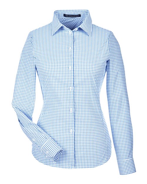 Women's CrownLux Performance® Micro Windowpane Woven Dress Shirt - 13376