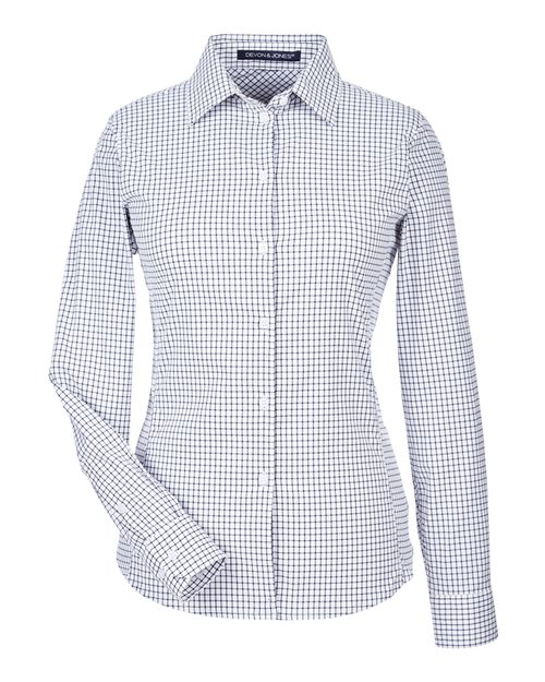 Women's CrownLux Performance® Micro Windowpane Woven Dress Shirt - 13376