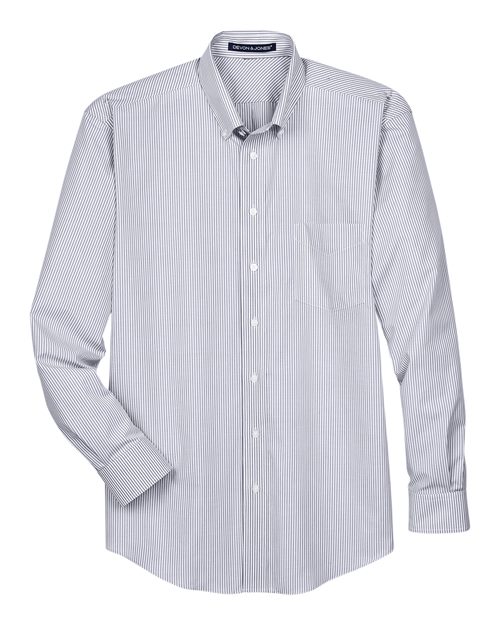 Men's Crown Collection® Banker Stripe Woven Dress Shirt - 13385