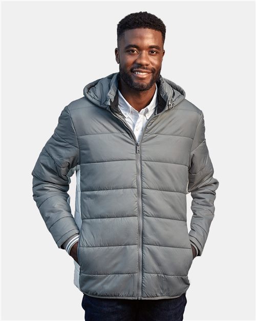 Men's Nautical Mile Hooded Puffer Jacket - 12004