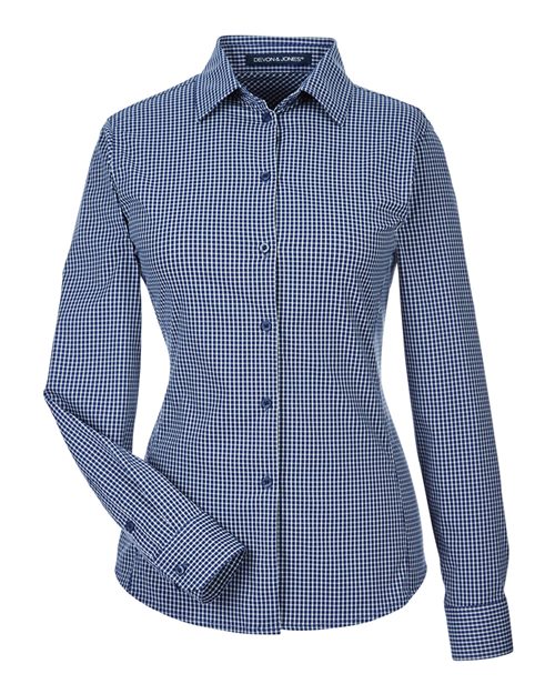 Women's CrownLux Performance® Tonal Mini Check Woven Dress Shirt - 13432