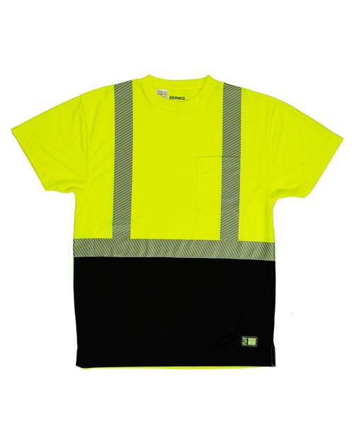 Men's Hi-Vis Class 2 Color Blocked Pocket T-Shirt - 13650