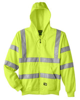 Men's Berne Hi-Vis Class 3 Lined Hooded Sweatshirt - 13663