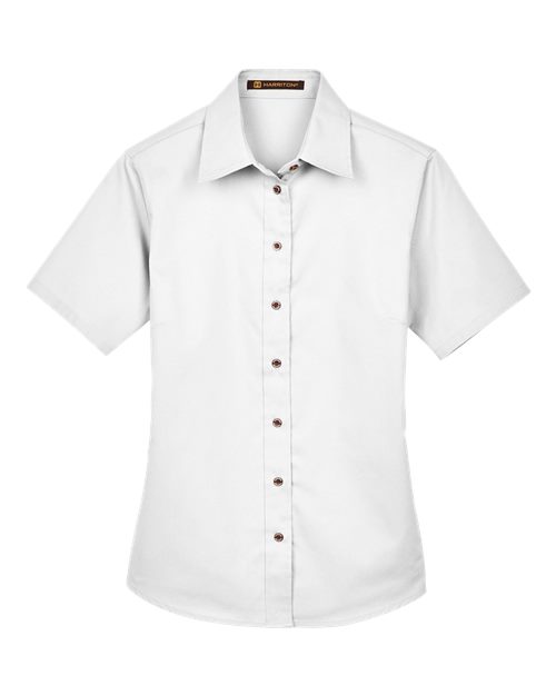 Women's Easy Blend™ Short Sleeve Twill Dress Shirt with Stain-Release - 13895