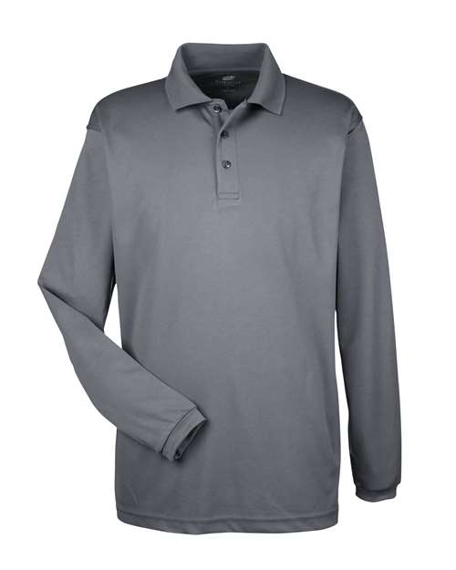 Men's Cool & Dry Long Sleeve Mesh Piqué Polo